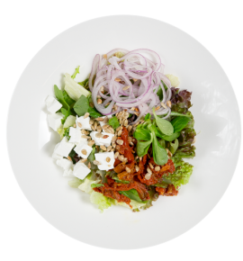 Vytintų pomidorų ir feta salotos